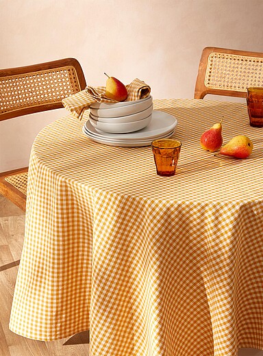 La nappe vichy ocre