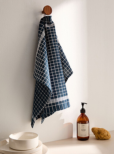 Simons Maison Black Minimalist checkers tea towel