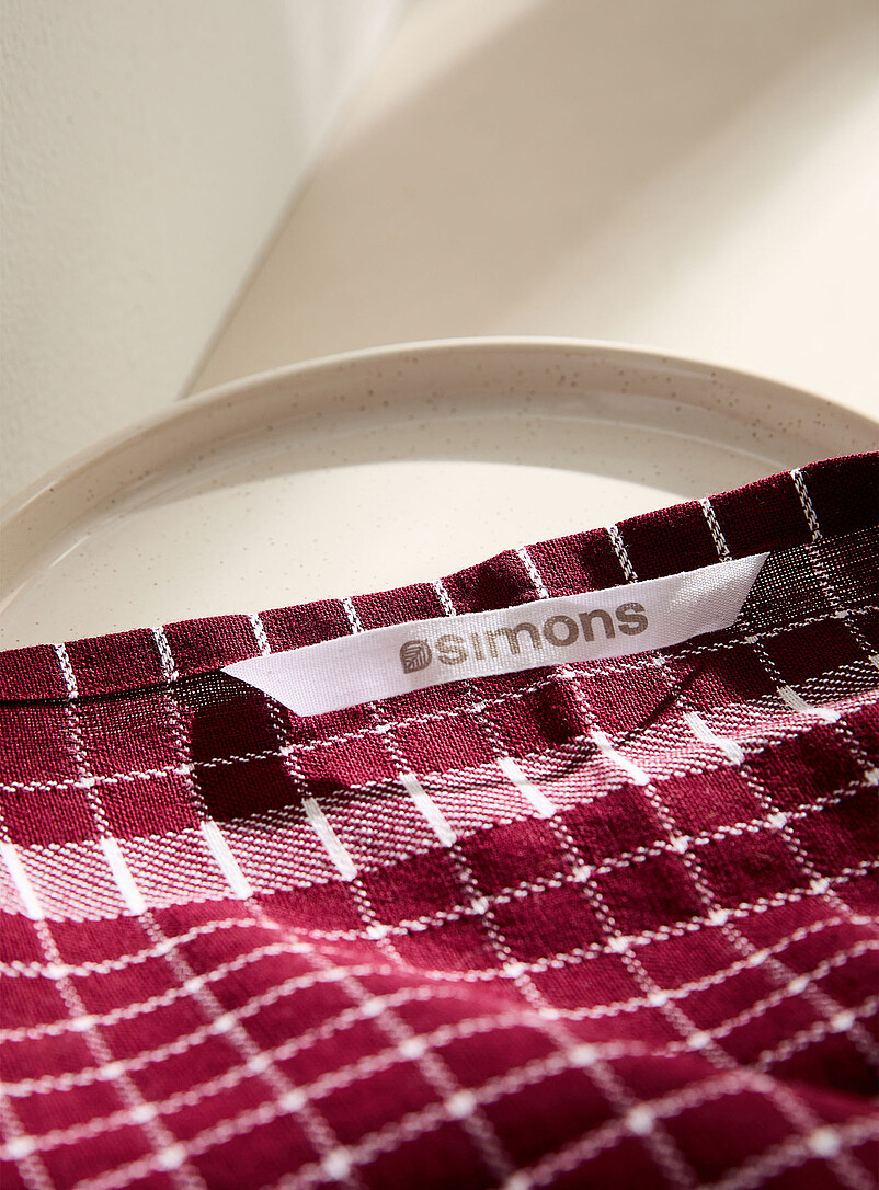 Simons Maison: Le linge &agrave; vaisselle carreaux minimalistes Bleu fonc&eacute; - Indigo