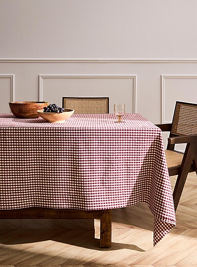 Simons Maison: La nappe vichy bordeaux Bourgogne