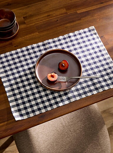 Simons Maison Golden Yellow Seasonal gingham placemat