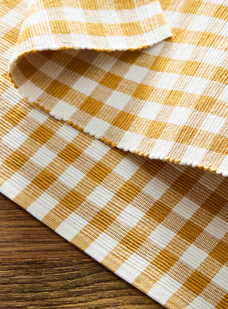 Simons Maison Golden Yellow Seasonal gingham placemat