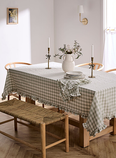 Simons Maison: La nappe vichy menthe Vert pistache - Menthe