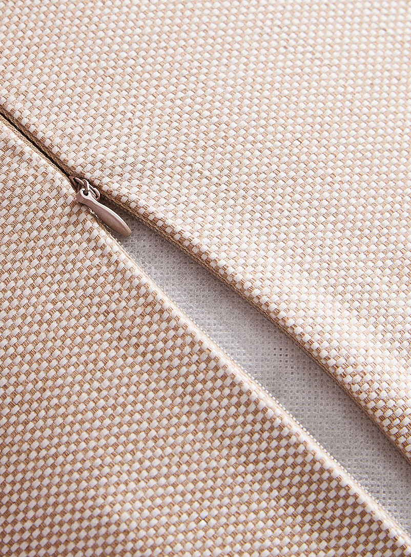 Simons Maison Ochre Yellow Basketweave knit removable-cover cushion 50 x 50 cm