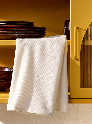 Monochromatic jacquard tea towel