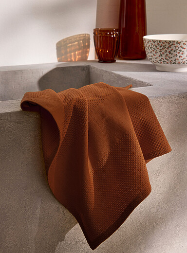 Simons Maison Indigo/Dark Blue Monochromatic jacquard tea towel