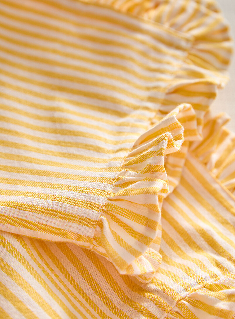 Simons Maison: La serviette de table rayures ensoleill&eacute;es Jaune tournesol
