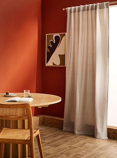 Basket weave curtain <b>One panel</b> 140 x 220&nbsp;cm