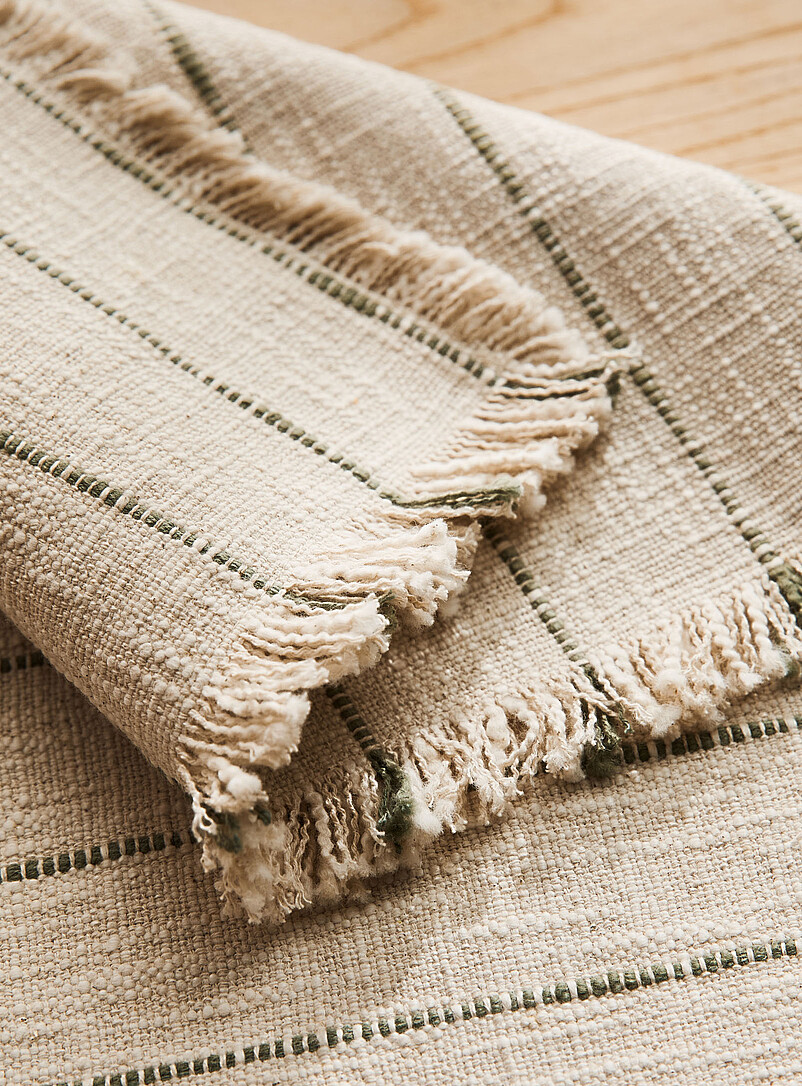 Simons Maison Patterned Ecru Natural stripes placemat