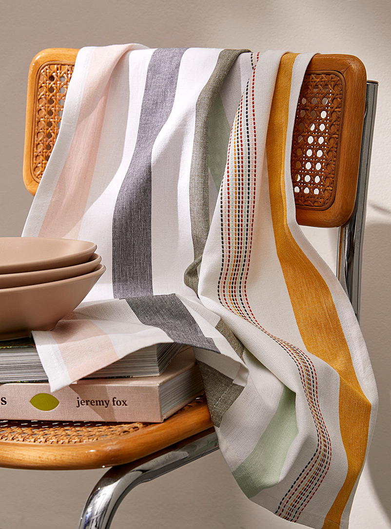 Simons Maison Assorted Light of dawn organic cotton tea towels