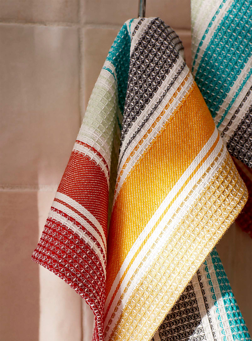 Simons Maison Assorted Heathered stripes dishcloths Set of 2