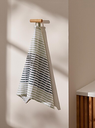 Simons Maison: Le linge &agrave; vaisselle rayures color&eacute;es Bleu assorti
