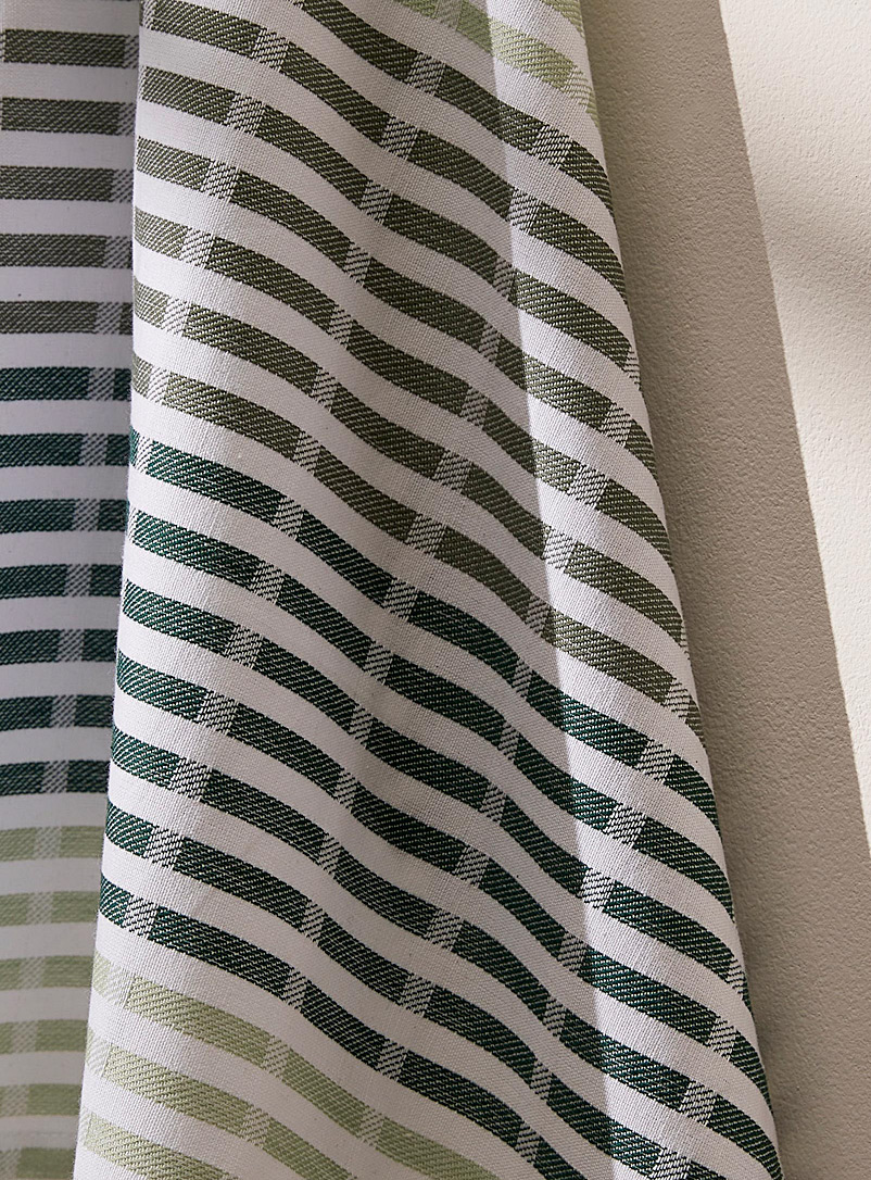 Simons Maison: Le linge &agrave; vaisselle rayures color&eacute;es Bleu assorti