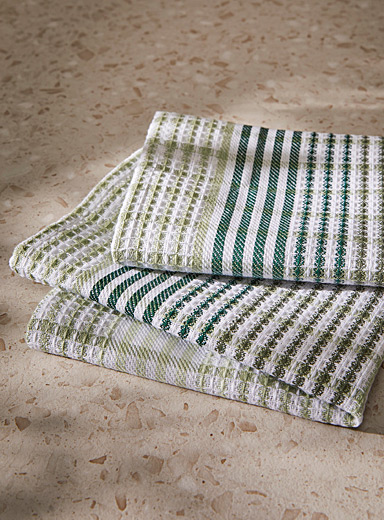 Coloured stripes dishcloths Set of 2