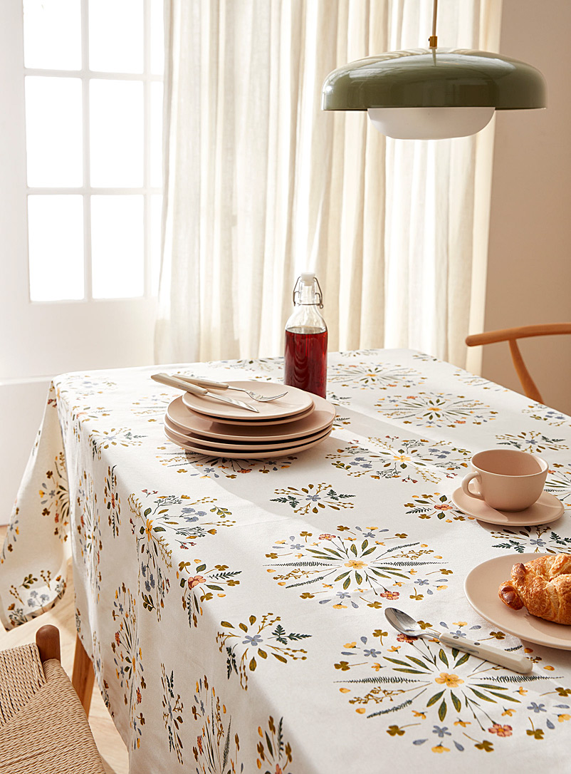 Simons Maison Assorted Summer flowers recycled cotton tablecloth