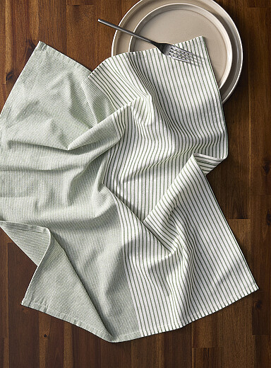 Colourful thin striped tea towel