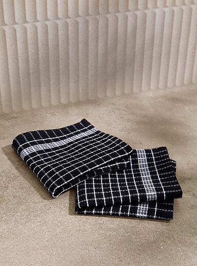 Minimalist checkerboard dishcloths Set of 2