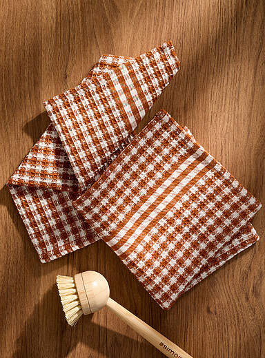 Seasonal gingham dishcloth Set of 2