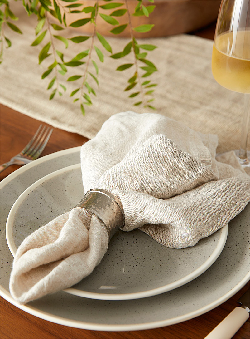 Simons Maison Assorted Embossed towel rings Set of 4