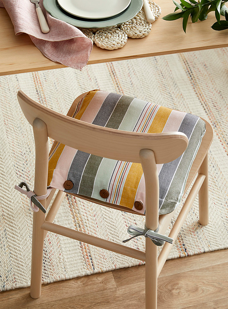 Simons Maison: Le coussin de chaise coton bio lueurs de l'aube 40 x 40 cm Assorti
