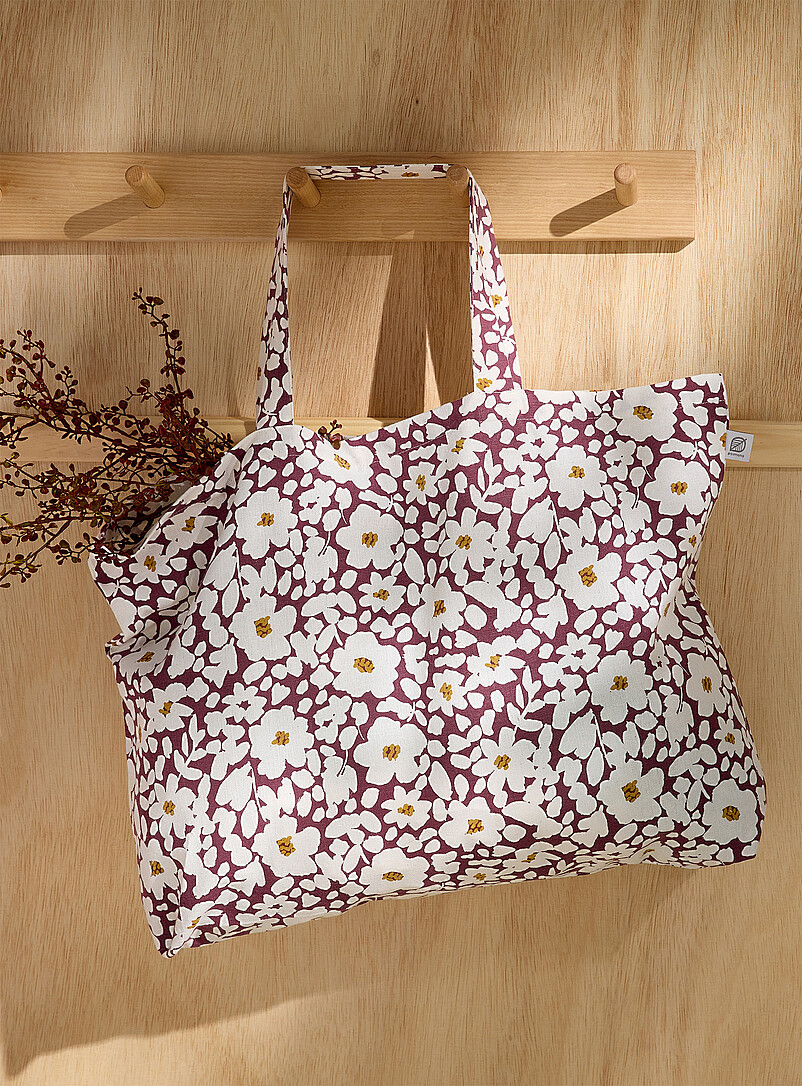 Simons Maison: Le sac de magasinage fleurs automnales Rose