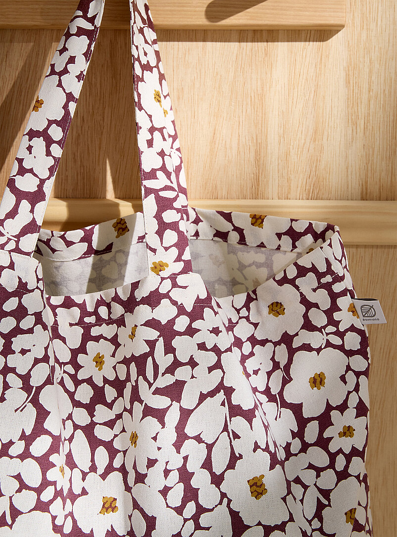 Simons Maison: Le sac de magasinage fleurs automnales Rose
