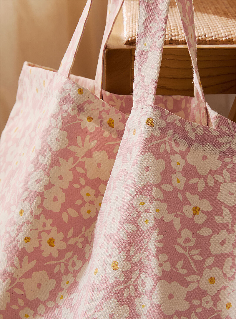 Simons Maison: Le sac de magasinage fleurs automnales Rose