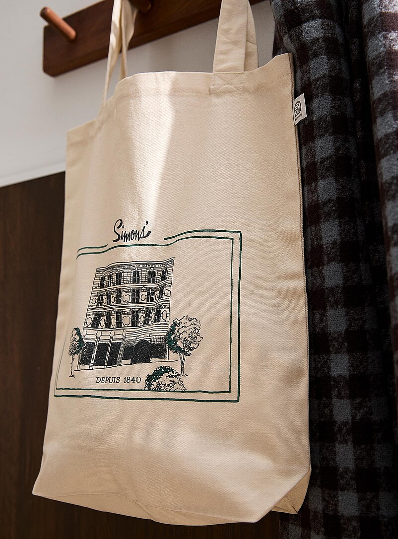Simons Maison Patterned Ecru 1840 shopping bag