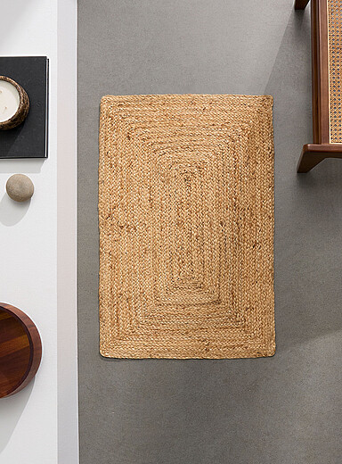 Simons Maison: Le tapis jute tress&eacute; 60 x 90 cm Brun clair