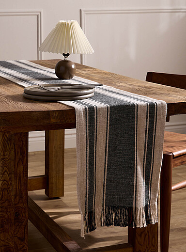 Rustic striped table runner 33 x 275 cm | Simons Maison | | Simons
