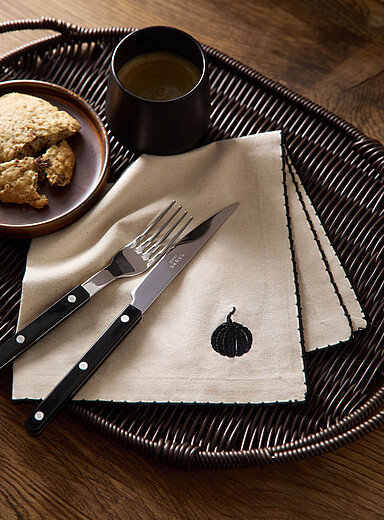 Pumpkins embroidered napkin <b>Halloween Collection</b>