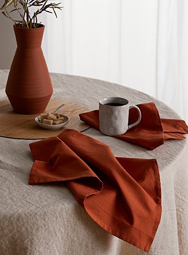 Les serviettes de table tissu récupéré Ensemble de 2, Eve Gravel