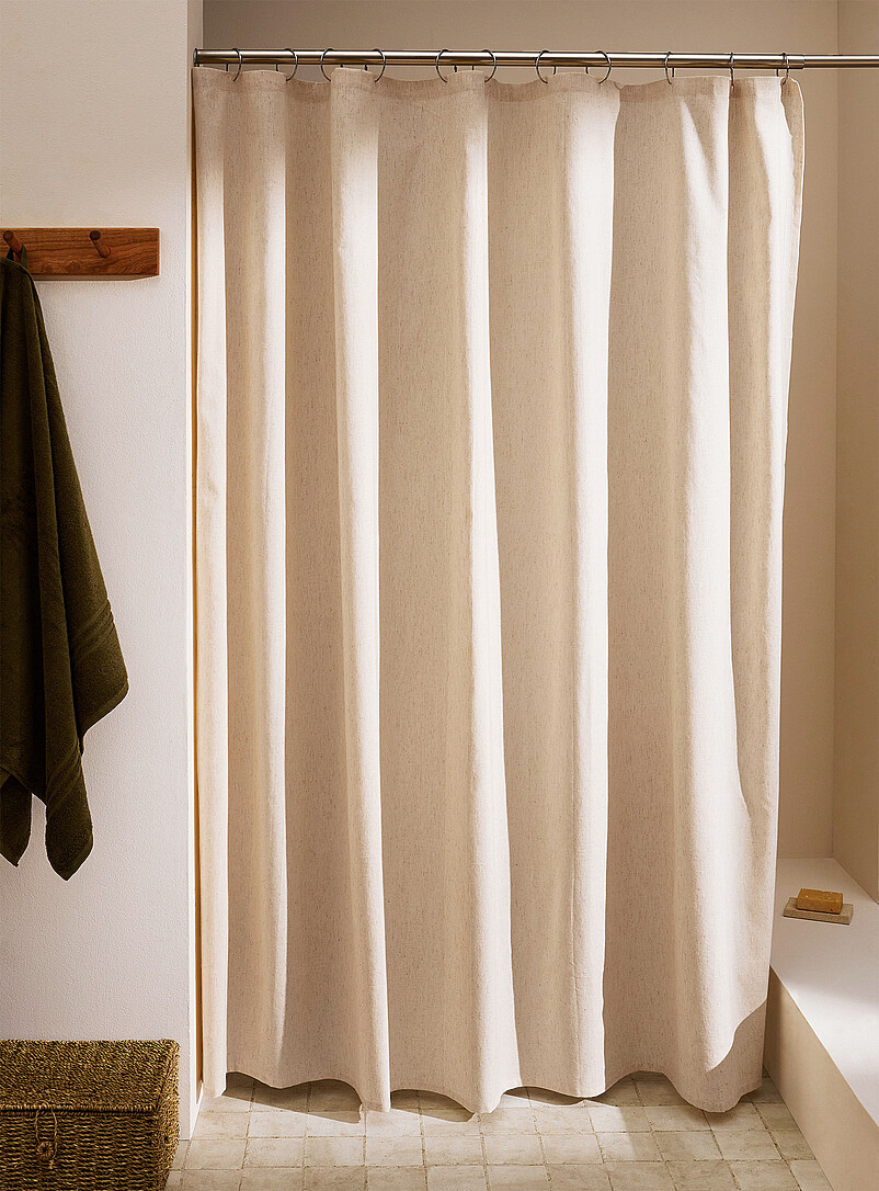 Touch of linen shower curtain product image (primary)