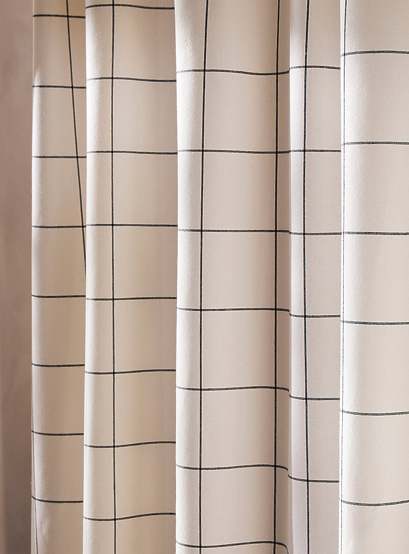 Windowpane checks shower curtain product image 2