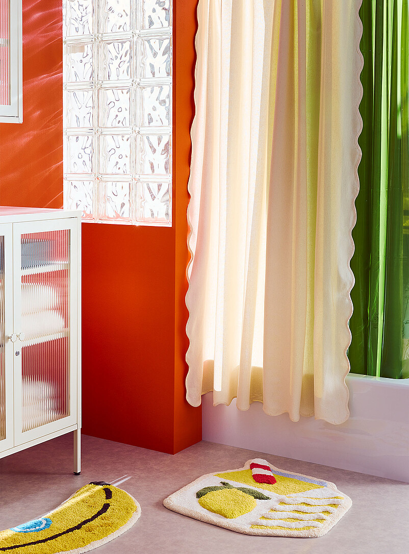 Wavy edge shower curtain product image 3