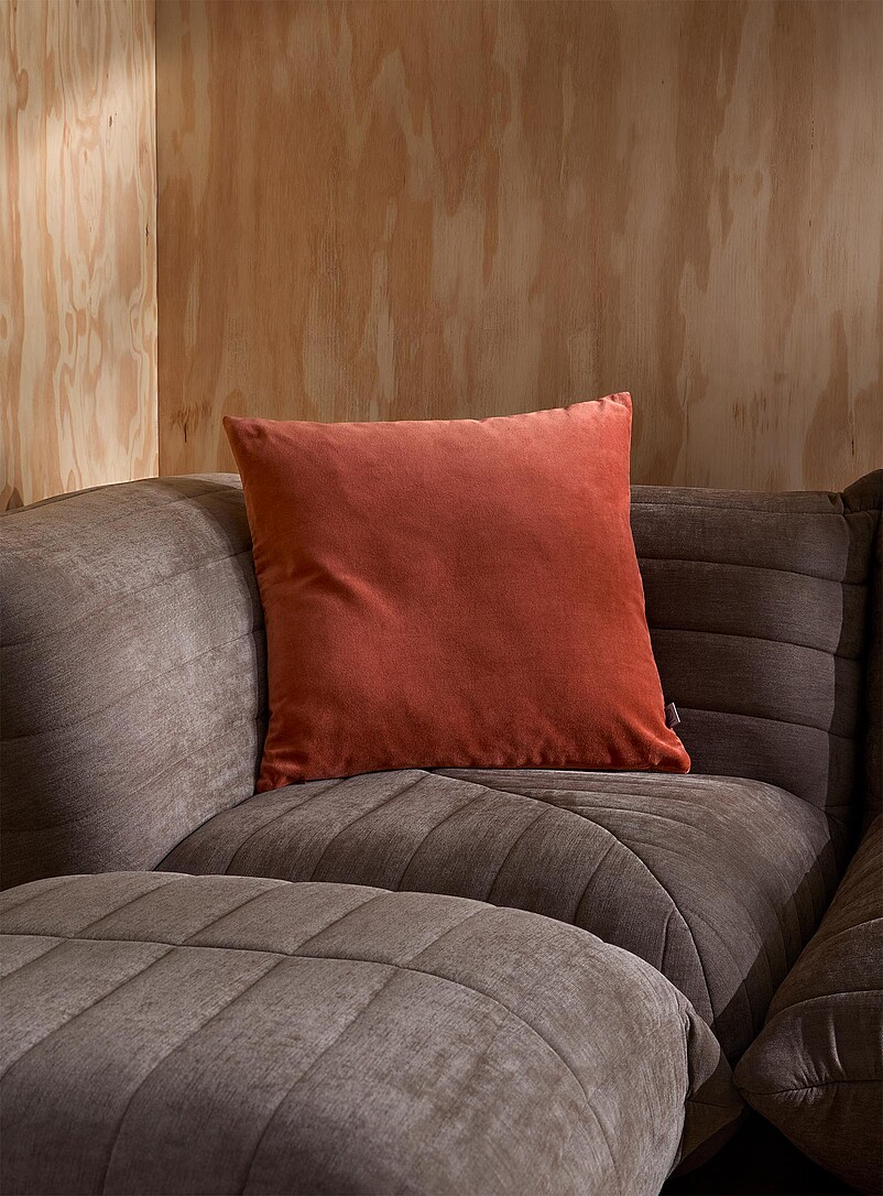 Soft Cotton Velvet Removable-Cover Cushion 50 X 50 Cm