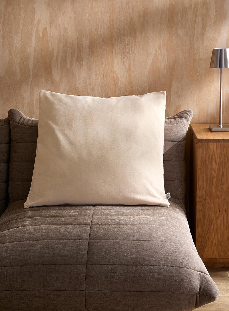 Soft Cotton Velvet Removable-Cover Cushion 60 X 60 Cm