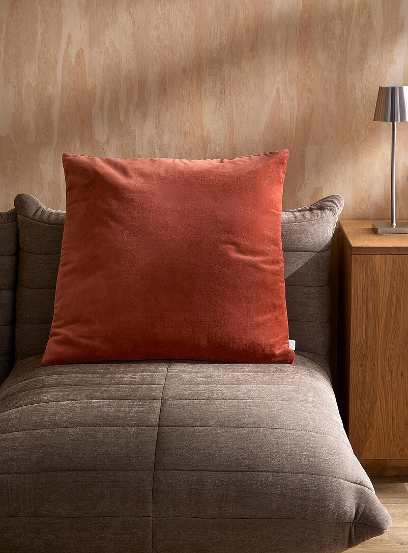 Soft cotton velvet removable-cover cushion 60 x 60 cm product image (primary)
