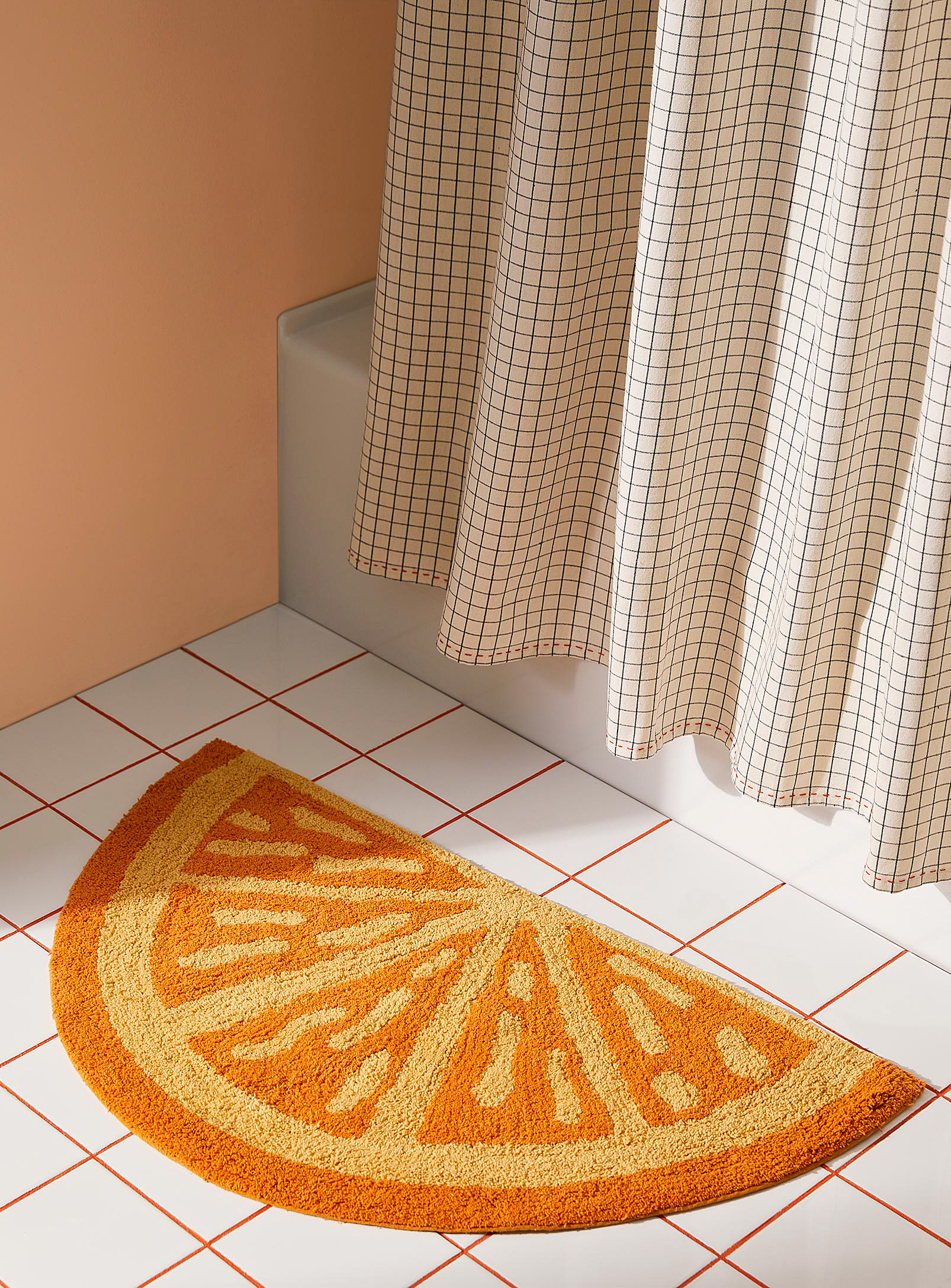Simons Maison - Orange wedge recycled cotton bath mat 50 x 90 cm