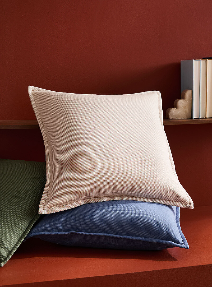 Basketweave Knit Removable-Cover Cushion 50 X 50 Cm