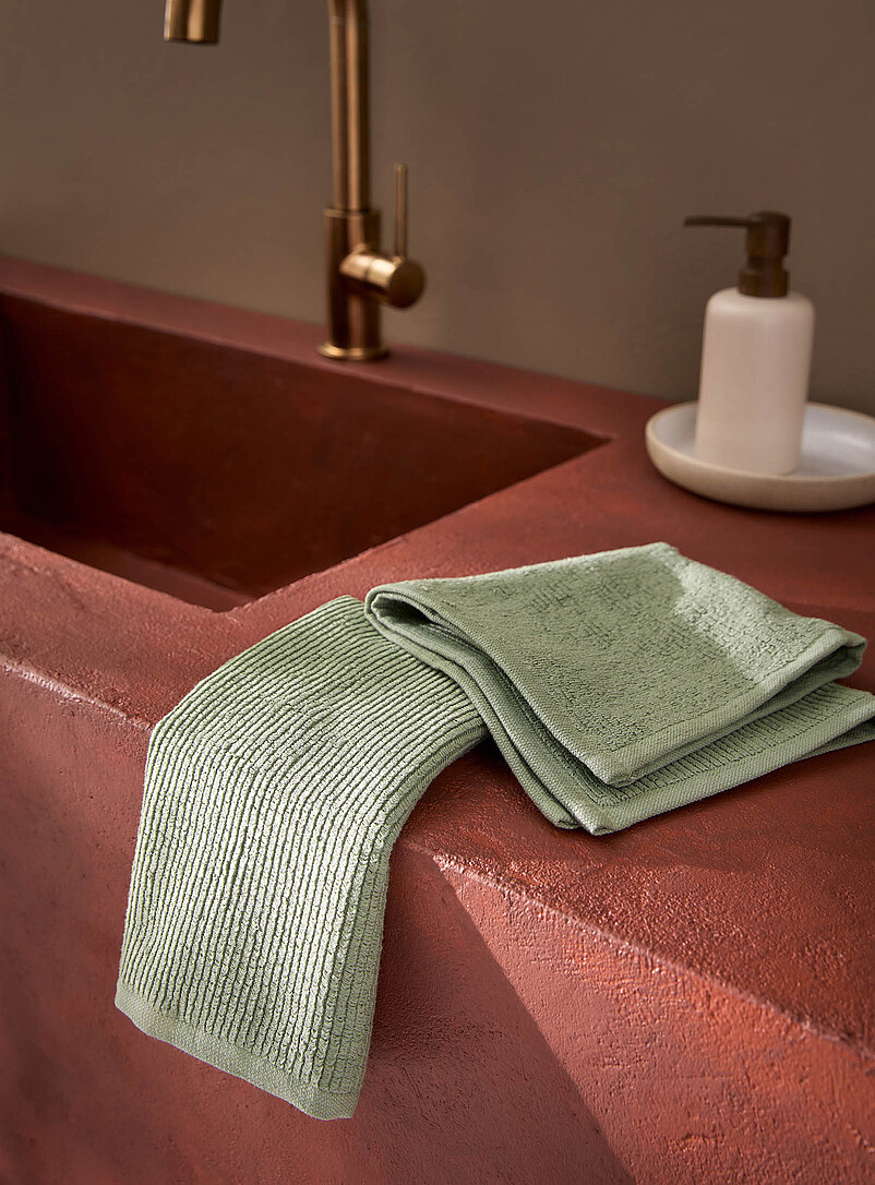 Monochromatic Stripes Dishcloths Set Of 2