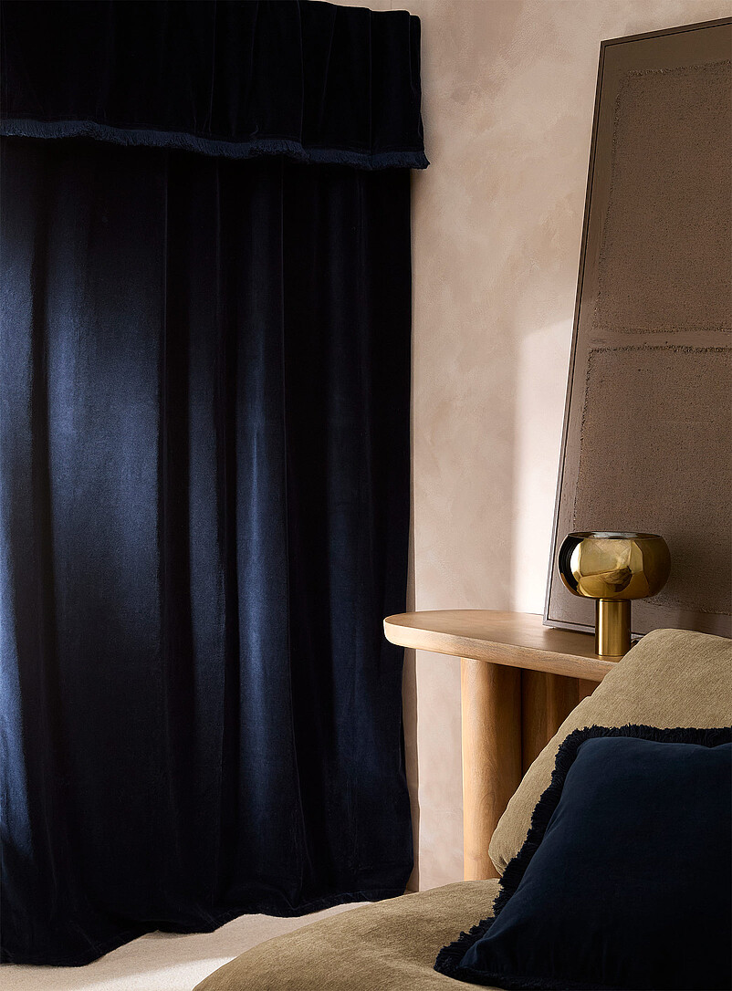 Sumptuous Velvet Fringed Valance Curtain One Panel 140 X 220 Cm