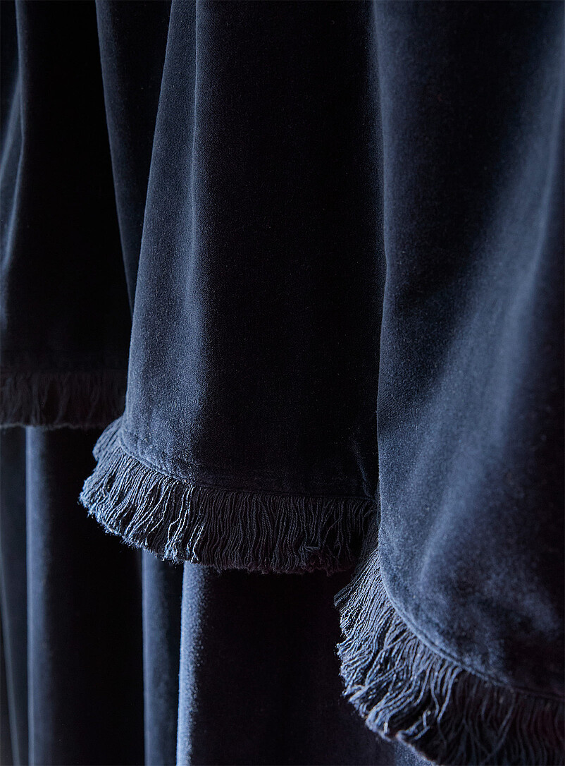 Sumptuous velvet fringed valance curtain One panel 140 x 220 cm product image 2