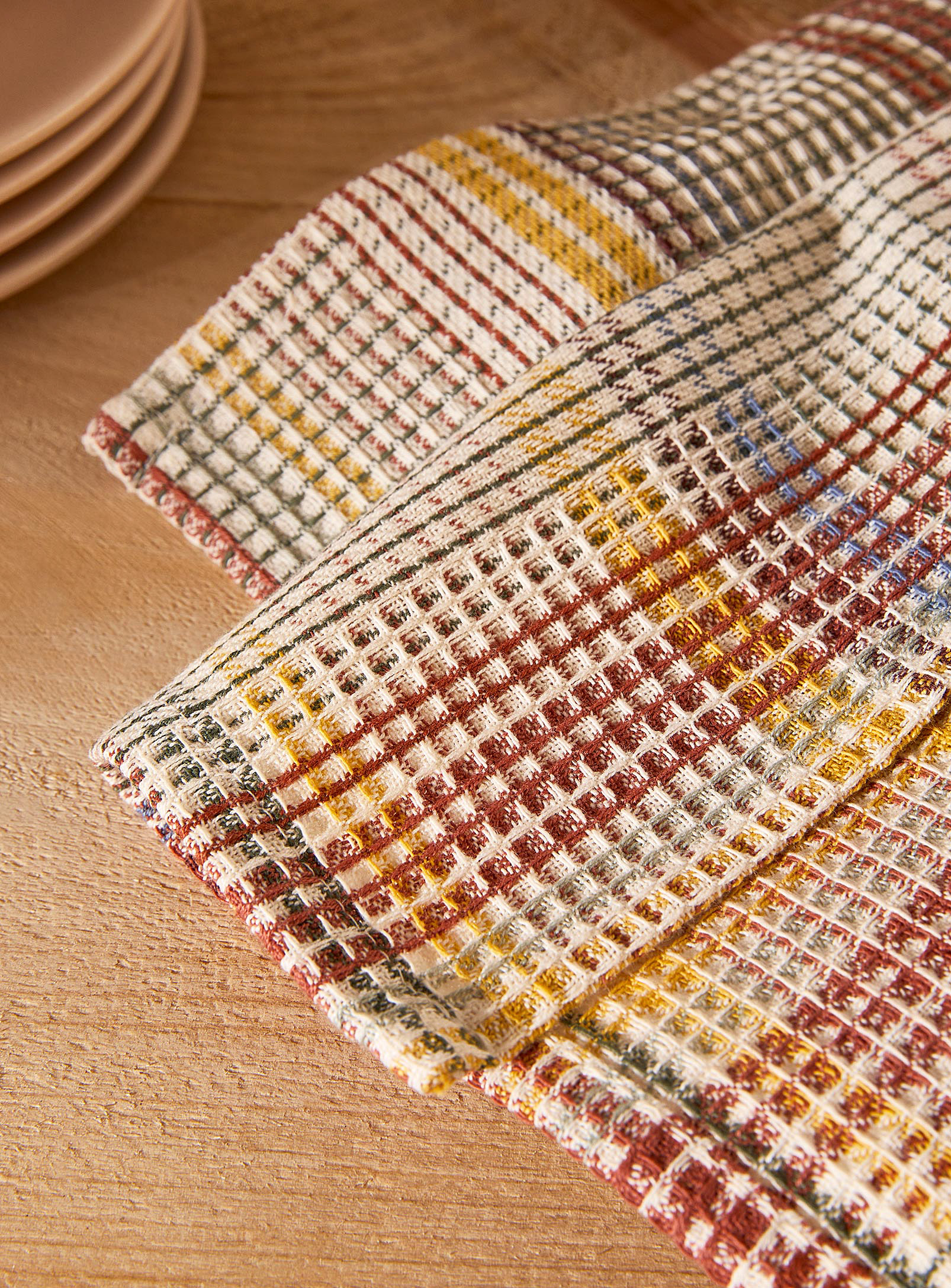 Simons Maison - Tropical stripes organic cotton dishcloths Set of 2