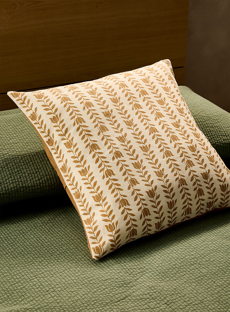 Tulip Stripes Linen-Blend Removable-Cover Cushion 50 X 50 Cm