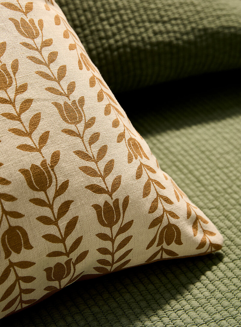 Tulip stripes linen-blend removable-cover cushion 50 x 50 cm product image 2