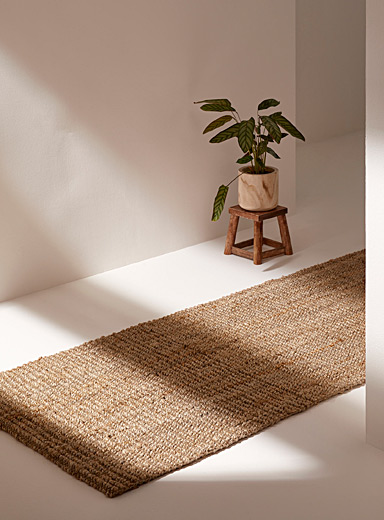 Textured stripes jute hallway runner 75 x 215 cm product image 2