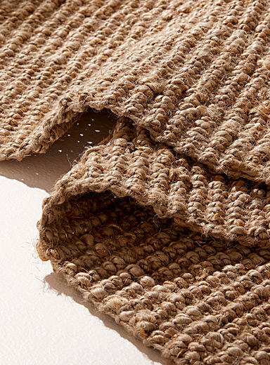 Textured stripes jute hallway runner 75 x 215 cm product image 3
