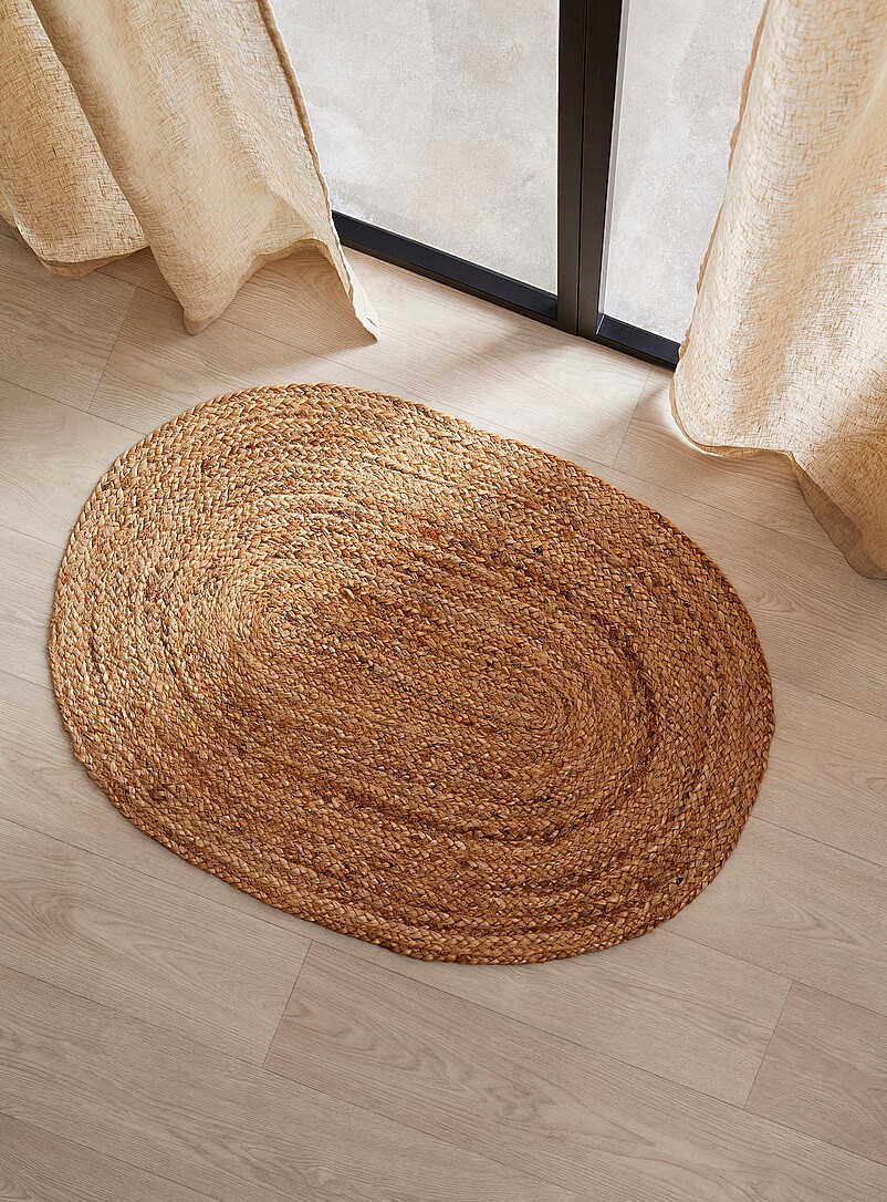 Natural jute oval rug 60 x 90 cm product image (primary)