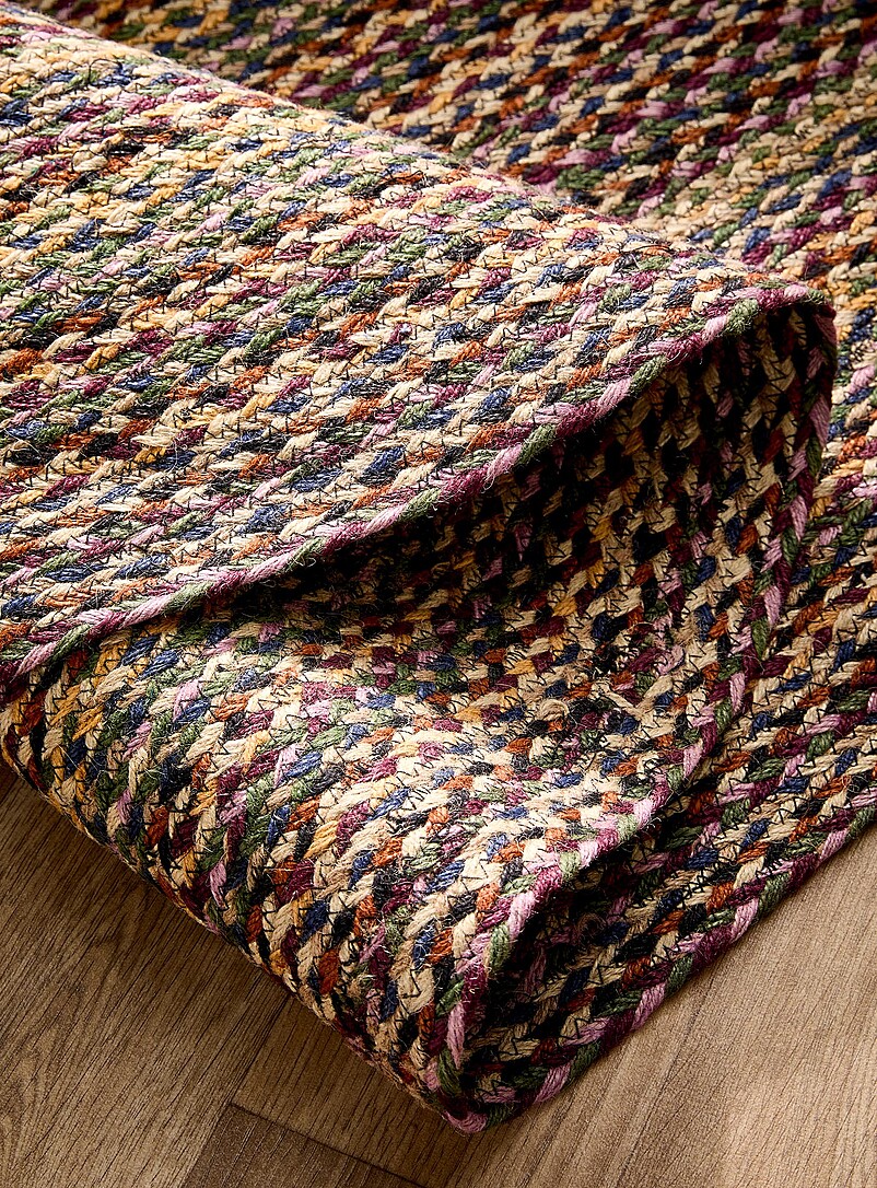 Colourful jute oval rug 120 x 180 cm product image 2